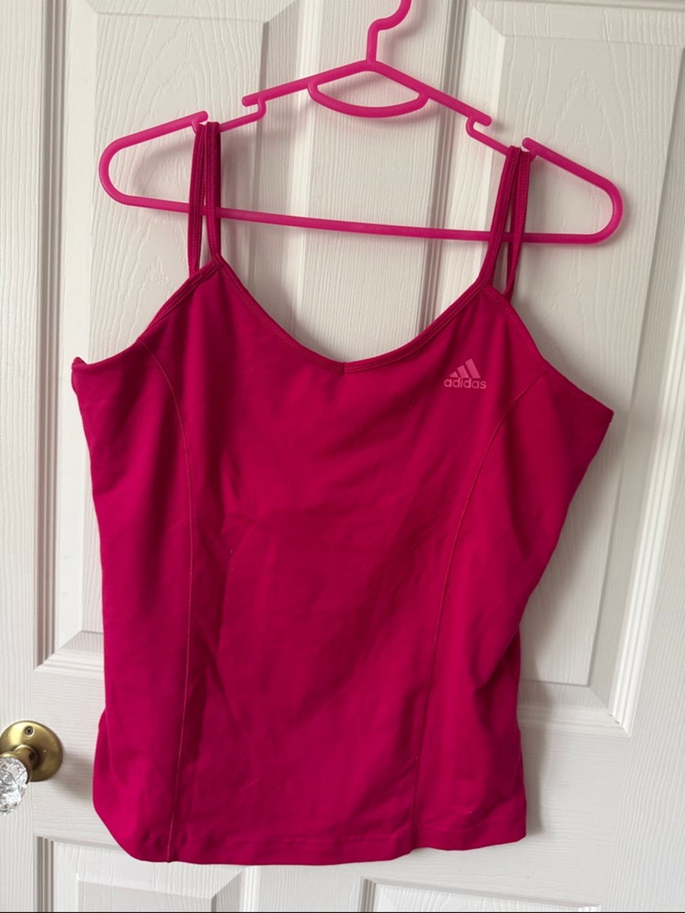 adidas Hot Pink Double-Strap Athletic Camisole